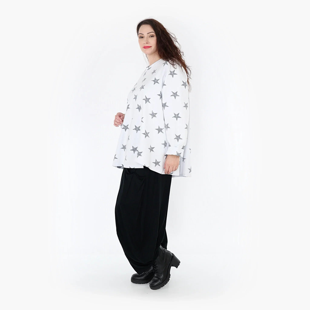 AKH 2153 Big Shirt, White-Grey