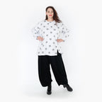 AKH 2153 Big Shirt, White-Grey