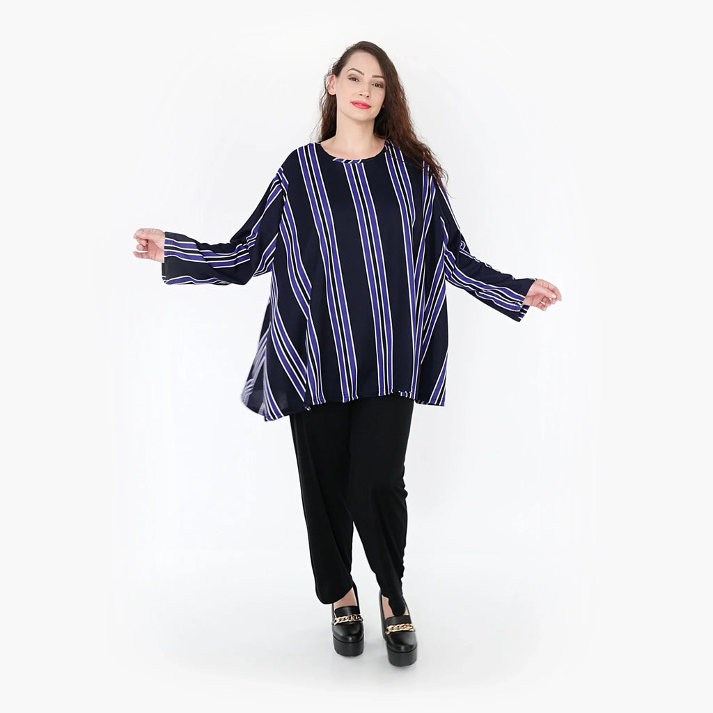AKH Fashion Shirt 593 Alba, Blau/Marine/Weiß