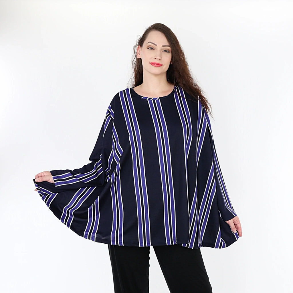 AKH Fashion Shirt 593 Alba, Blau/Marine/Weiß