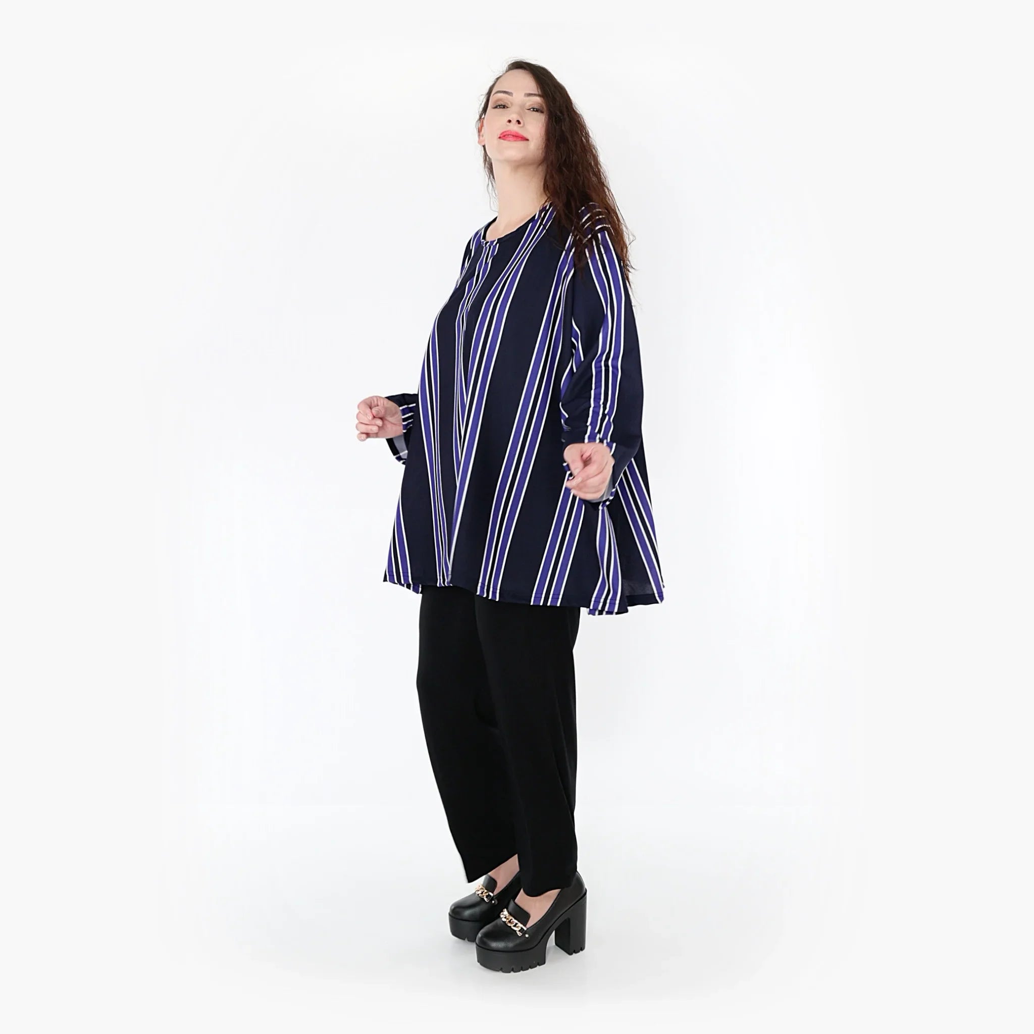 AKH Fashion Shirt 593 Alba, Blau/Marine/Weiß