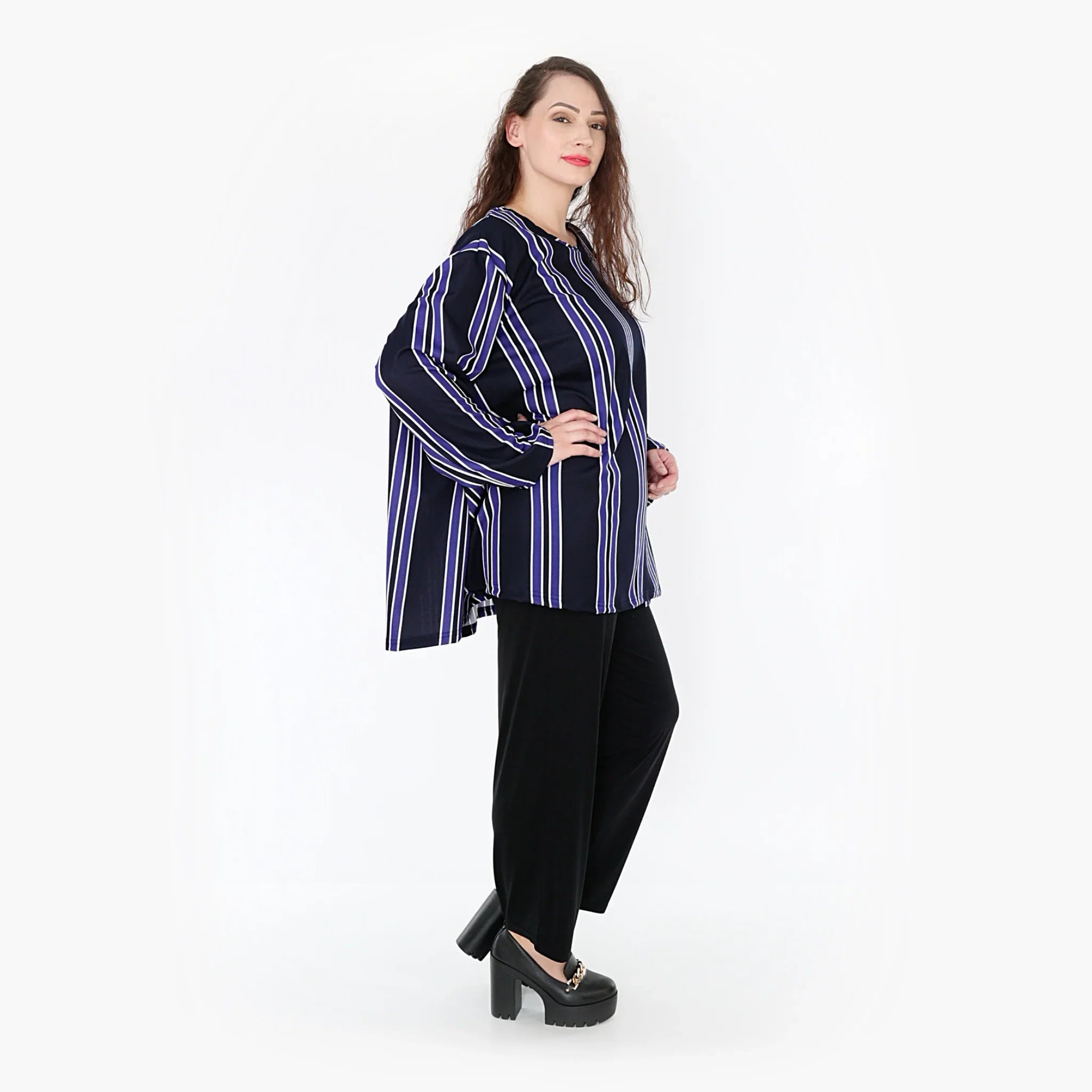 AKH Fashion Shirt 593 Alba, Blau/Marine/Weiß