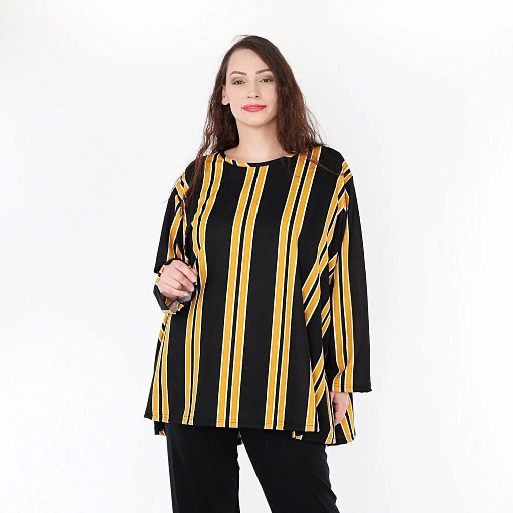 Chemise AKH 593 Big, jaune-noir-blanc