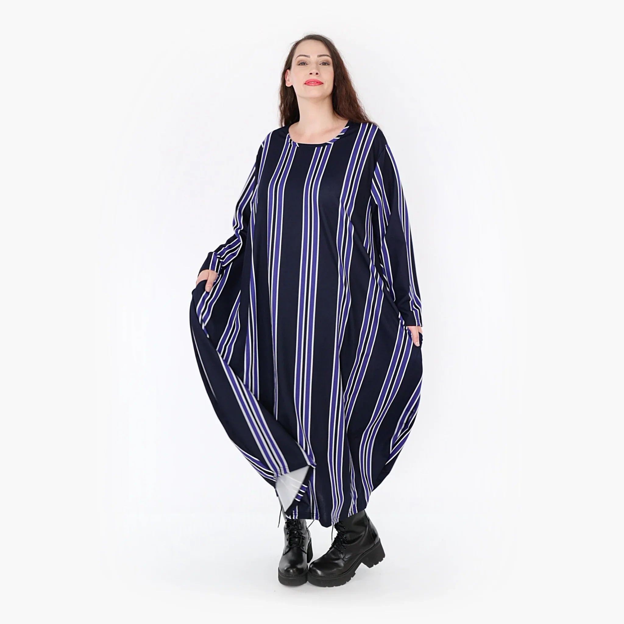 AKH Fashion Kleid 1926 Alba, Blau/Marine/Weiß