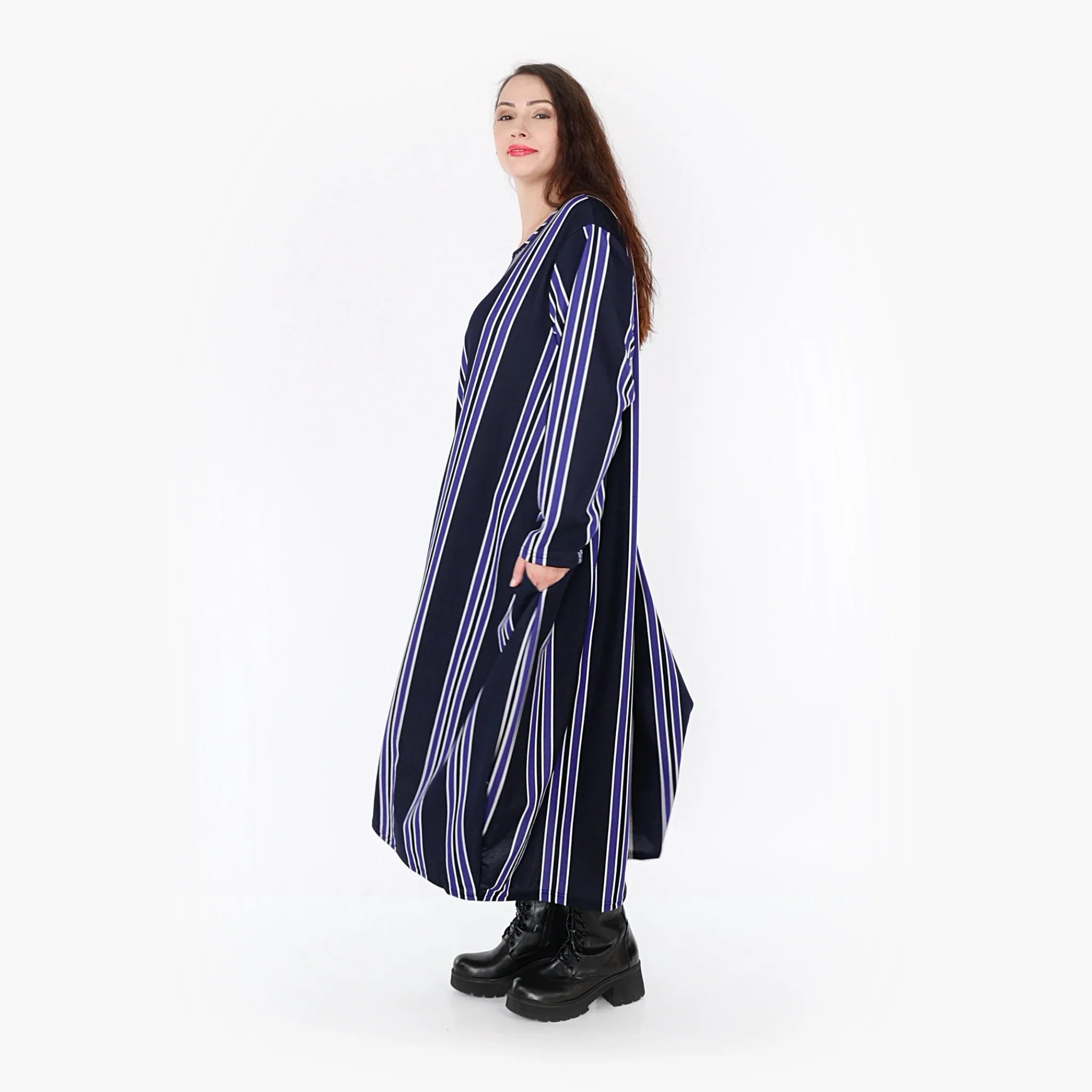 AKH Fashion Kleid 1926 Alba, Blau/Marine/Weiß