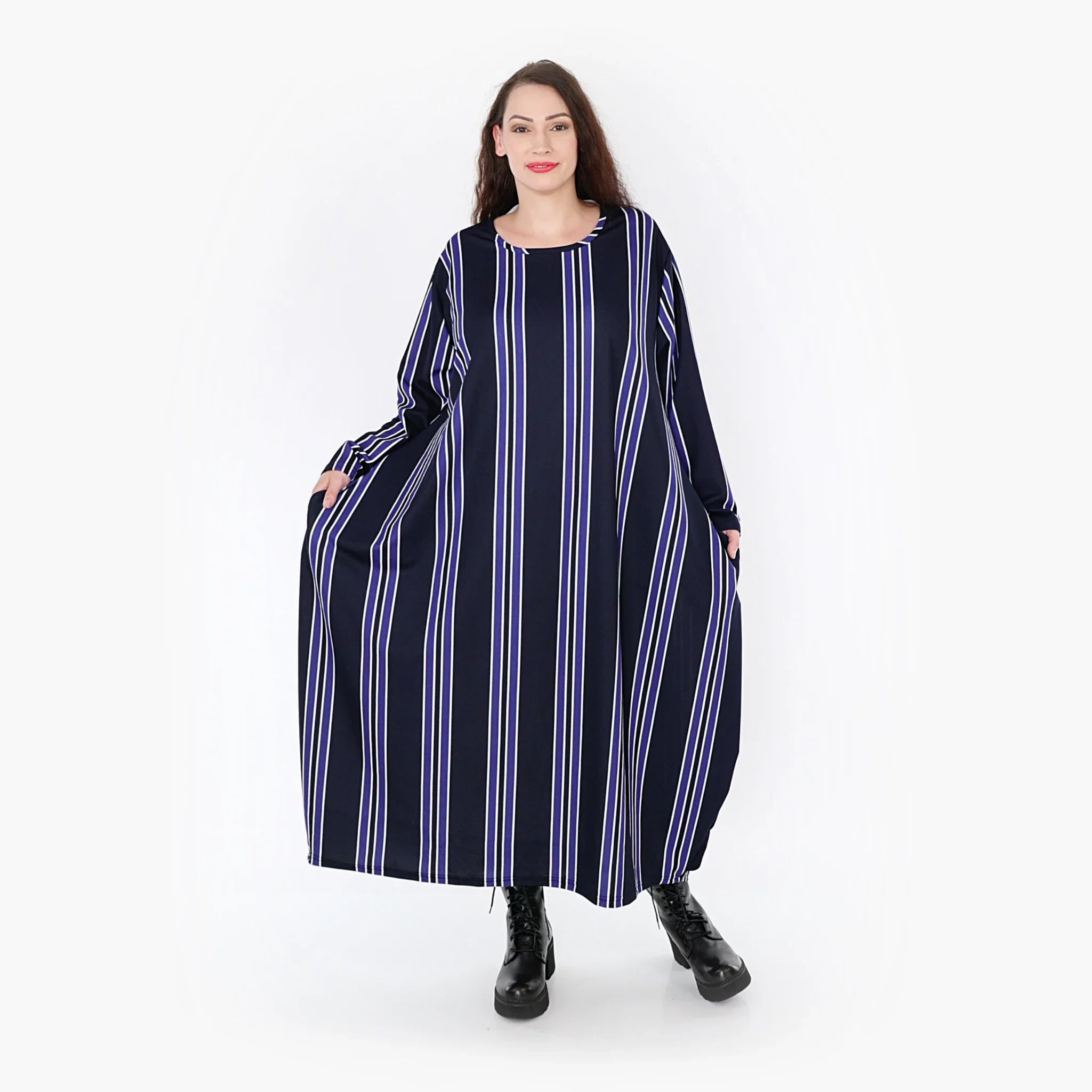 AKH Fashion Kleid 1926 Alba, Blau/Marine/Weiß