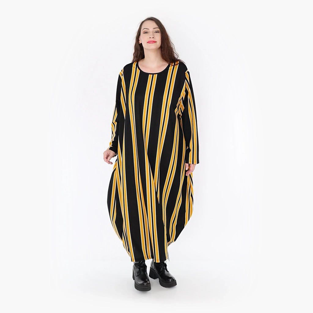 AKH Fashion Kleid 1926 Alba, Gelb/Schwarz/Weiß