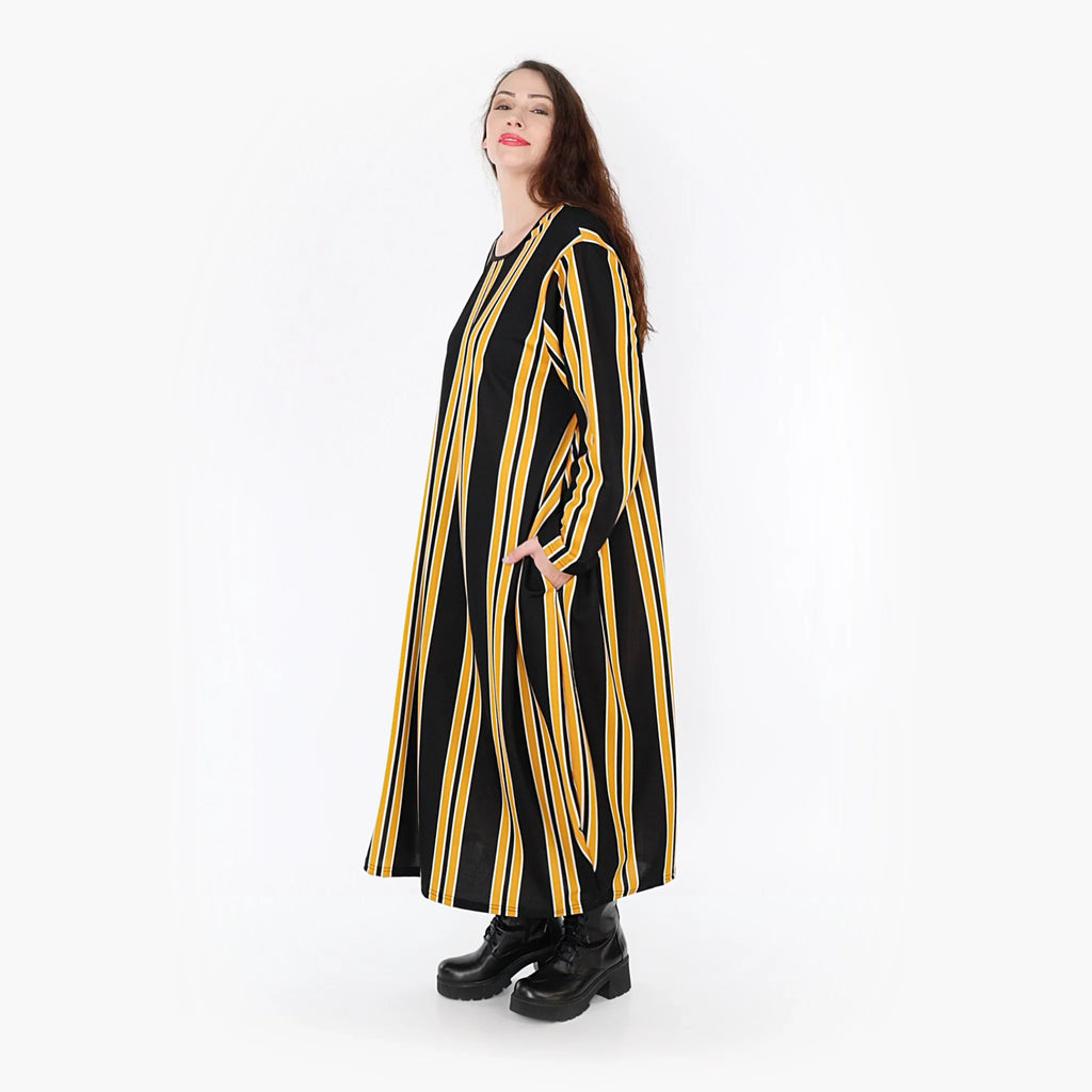AKH Fashion Kleid 1926 Alba, Gelb/Schwarz/Weiß