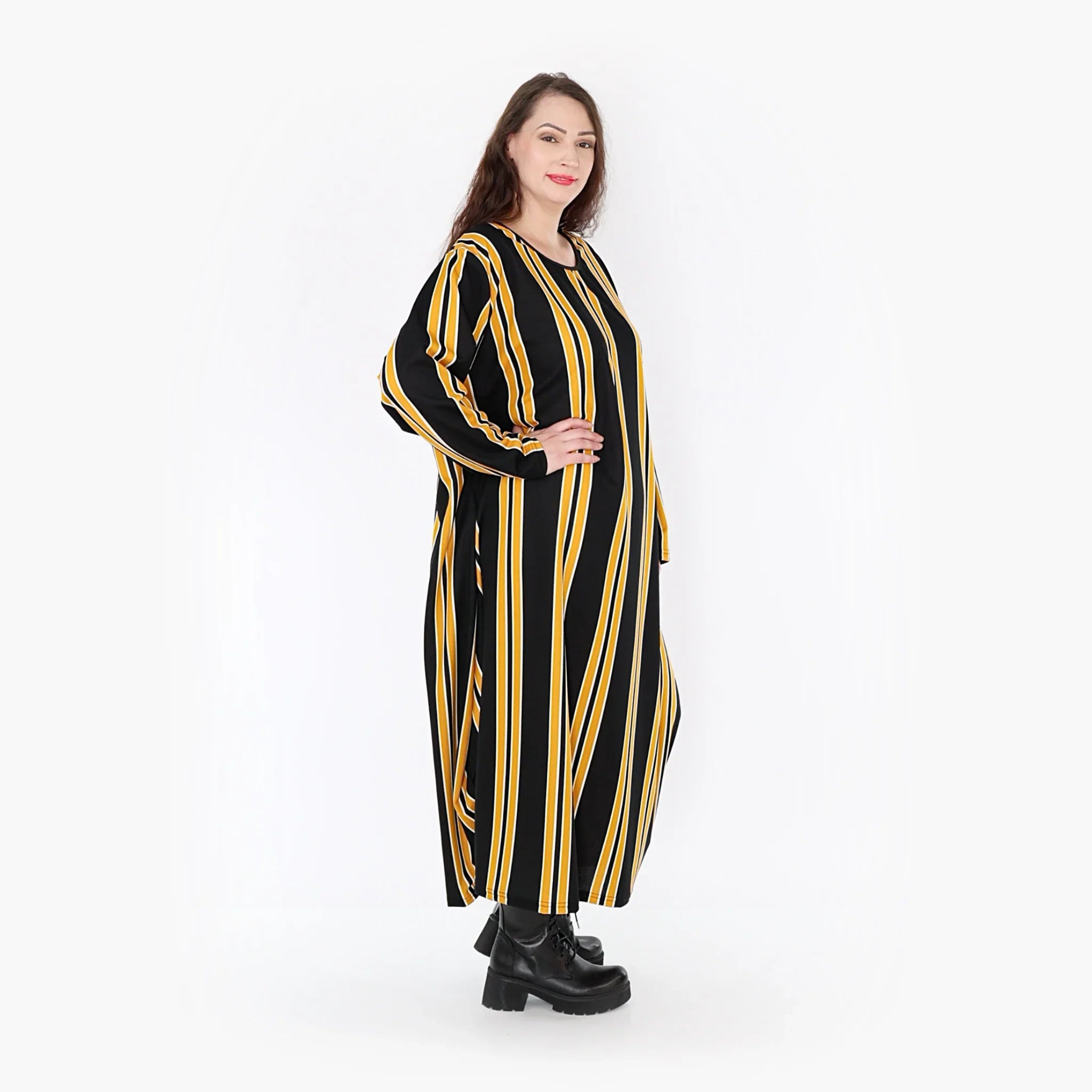 AKH Fashion Kleid 1926 Alba, Gelb/Schwarz/Weiß