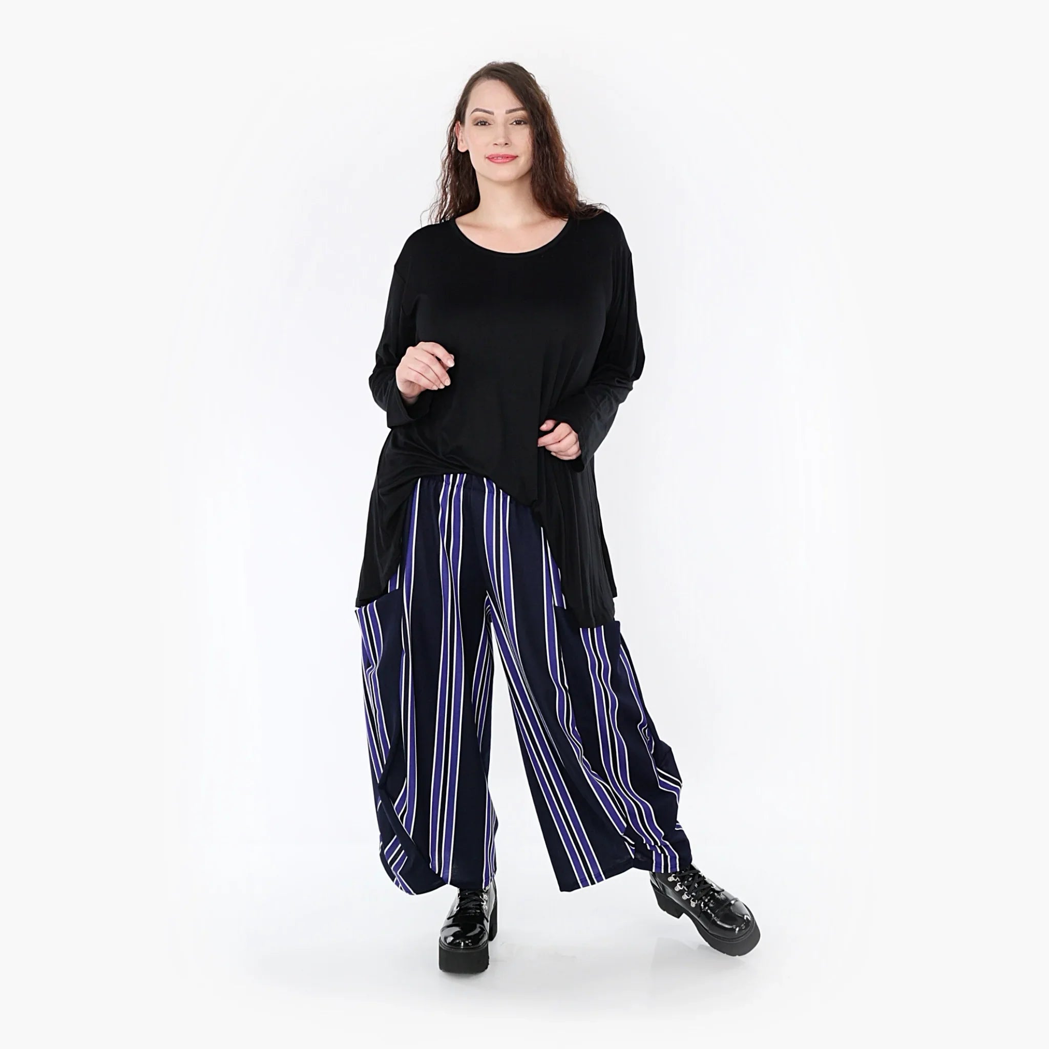AKH Fashion Hose 8069 Alba, Blau/Marine/Weiß