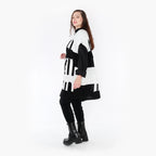 AKH Fashion Überwurf 2415 Huller, Weiß/Schwarz