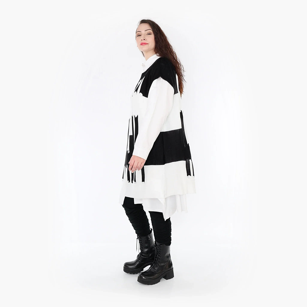 AKH Fashion Überwurf 2415 Huller, Schwarz/Weiß