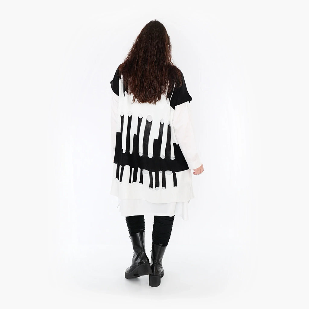 AKH Fashion Überwurf 2415 Huller, Schwarz/Weiß