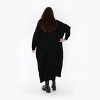 AKH Fashion Kleid 2318 Warmy, Schwarz/Weiß