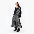 AKH Fashion Kleid 2318 Warmy, Schwarz/Weiß