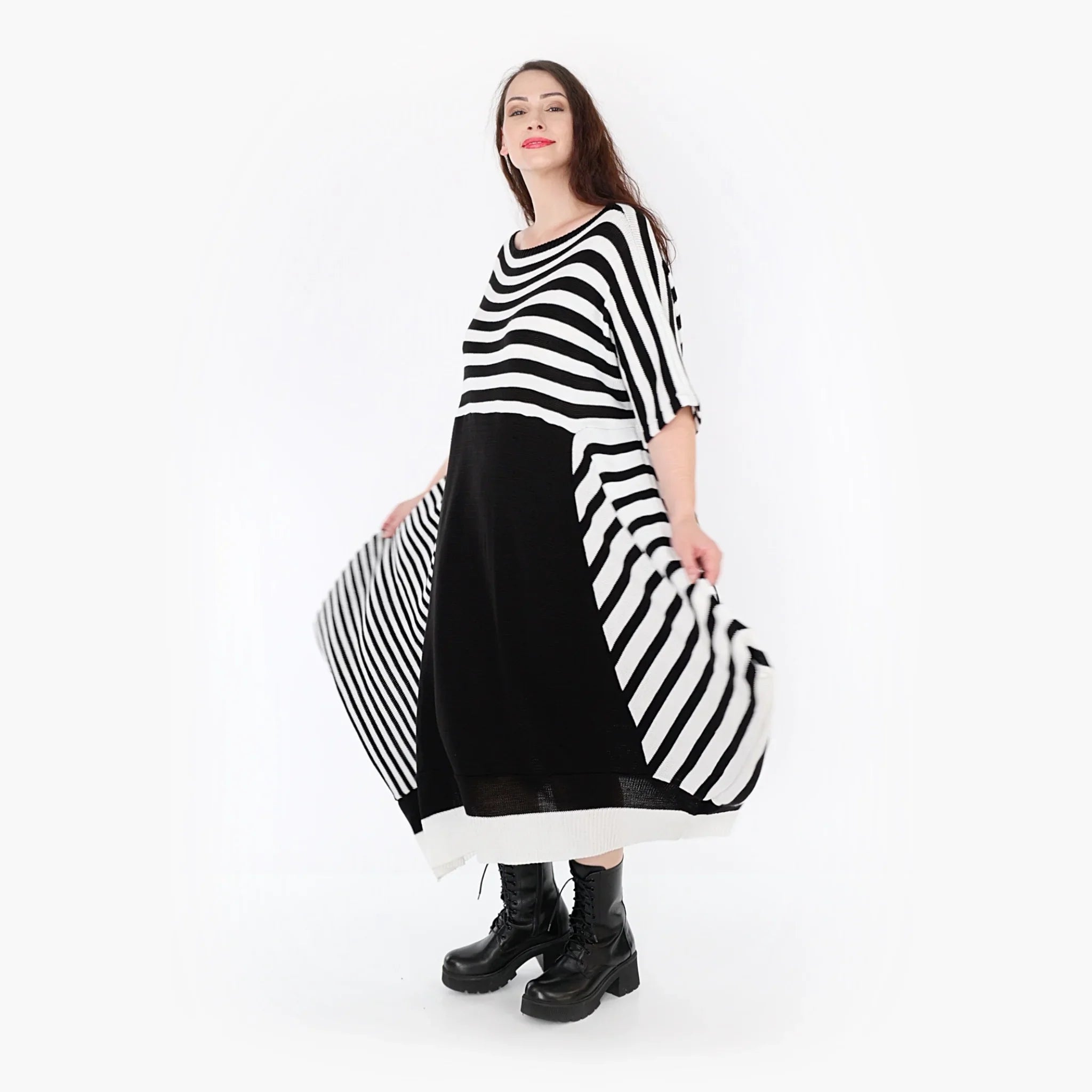 AKH Fashion Kleid 2326 Warmy, Schwarz