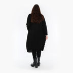 AKH Fashion Kleid 2328 Warmy, Schwarz/Weiß