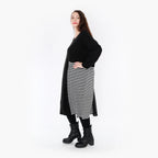 AKH Fashion Kleid 2333 Warmy, Schwarz/Weiß
