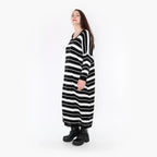AKH Fashion Kleid 2337 Warmy, Schwarz/Weiß