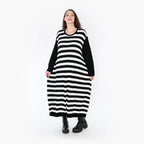 AKH Fashion Kleid 2344 Warmy, Schwarz/Weiß