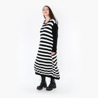 AKH Fashion Kleid 2344 Warmy, Schwarz/Weiß