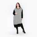 AKH Fashion Kleid 2346 Warmy, Weiß/Schwarz