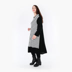 AKH Fashion Kleid 2346 Warmy, Weiß/Schwarz