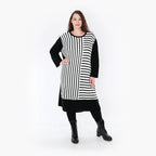 AKH Fashion Kleid 2346 Warmy, Weiß/Schwarz