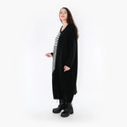 AKH Fashion Kleid 2401 Warmy, Schwarz/Weiß