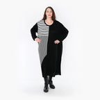 AKH Fashion Kleid 2401 Warmy, Schwarz/Weiß
