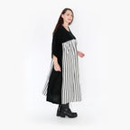 AKH Fashion Kleid 2403 Warmy, Schwarz/Weiß