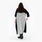 AKH Fashion Kleid 2403 Warmy, Schwarz/Weiß