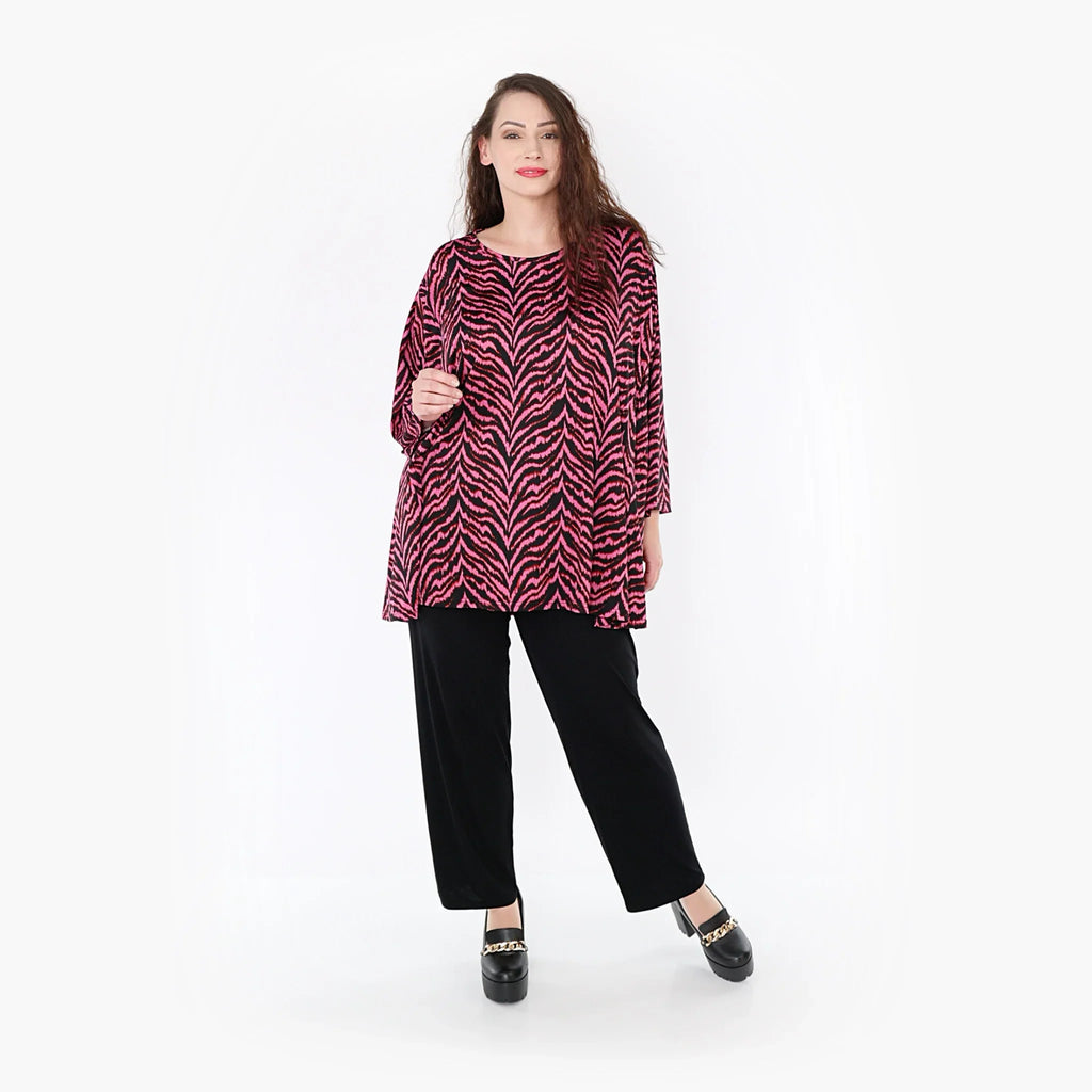 AKH Fashion Shirt 593 Hania, Fuchsia/Schwarz
