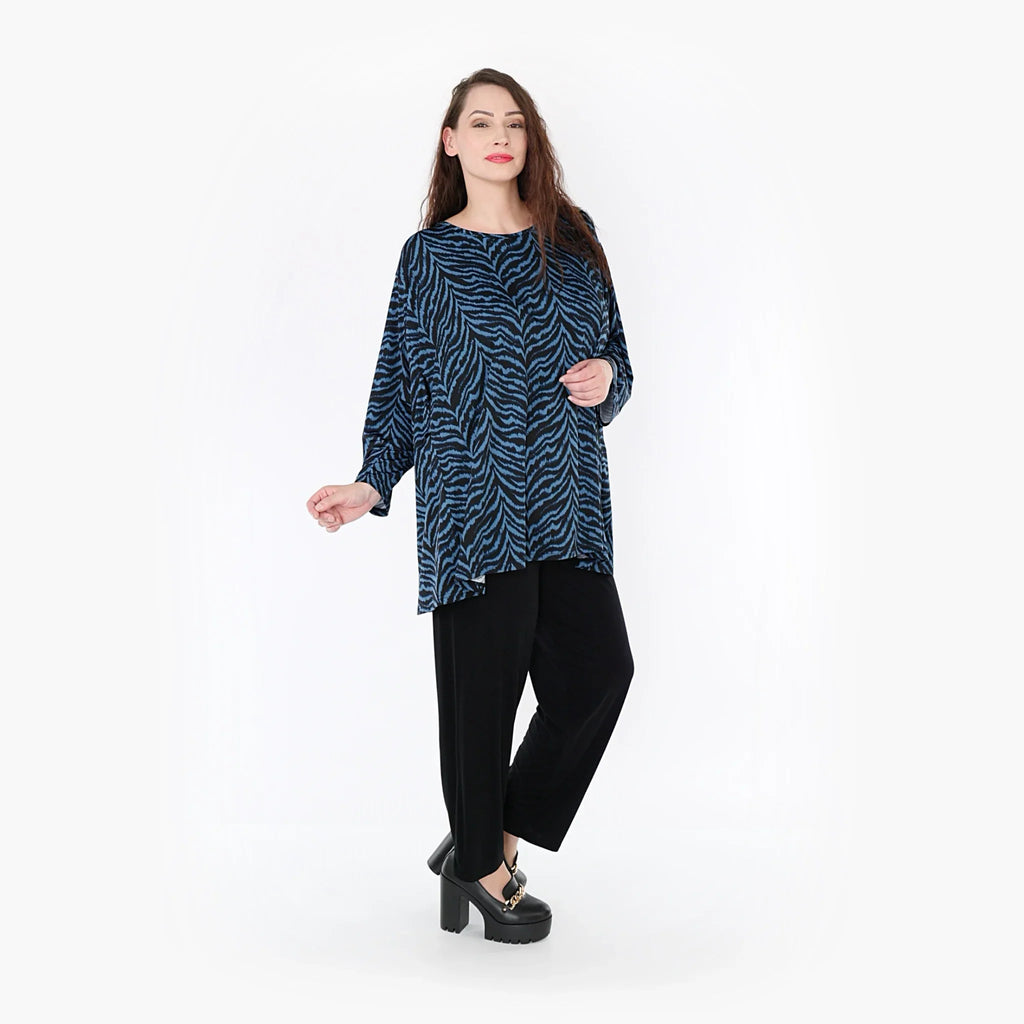 AKH Fashion Shirt 593 Hania, Petrol/Black