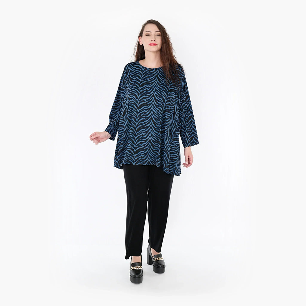 AKH Fashion Shirt 593 Hania, Petrol/Black