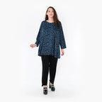 AKH Fashion Shirt 593 Hania, Petrol/Black