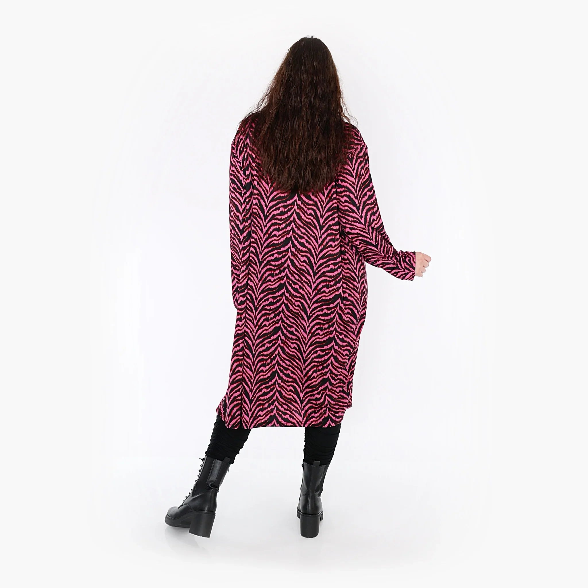 AKH Fashion Kleid 6942 Hania, Fuchsia/Schwarz