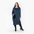 AKH Fashion Dress 6942 Hania, Petrol/Black
