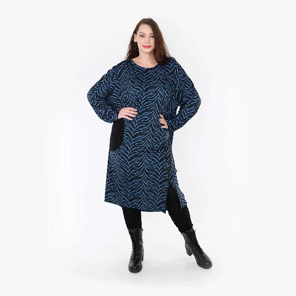 AKH Fashion Dress 6942 Hania, Petrol/Black