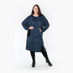 AKH Fashion Dress 6942 Hania, Petrol/Black