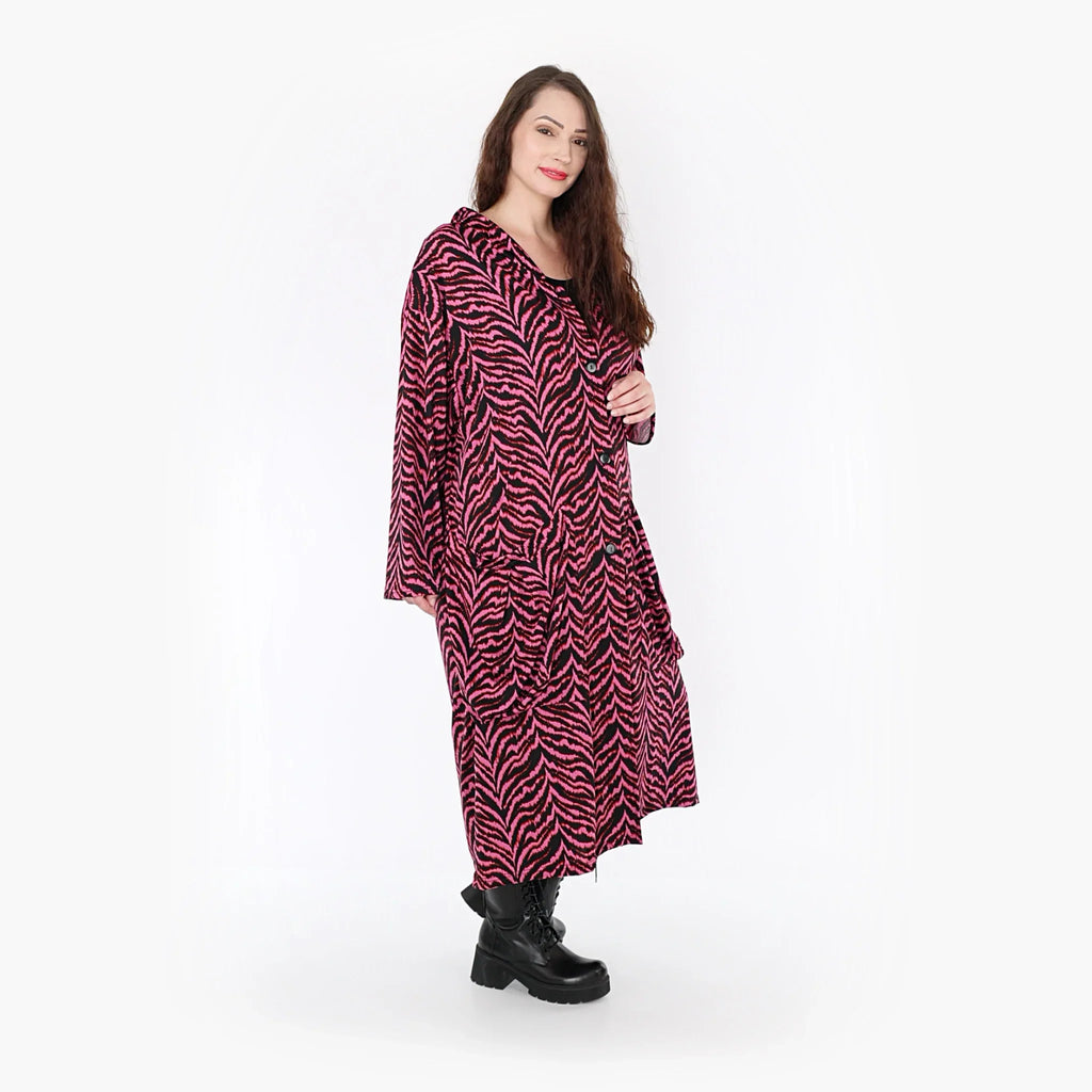 AKH Fashion Mantel 6976 Hania, Fuchsia/Schwarz