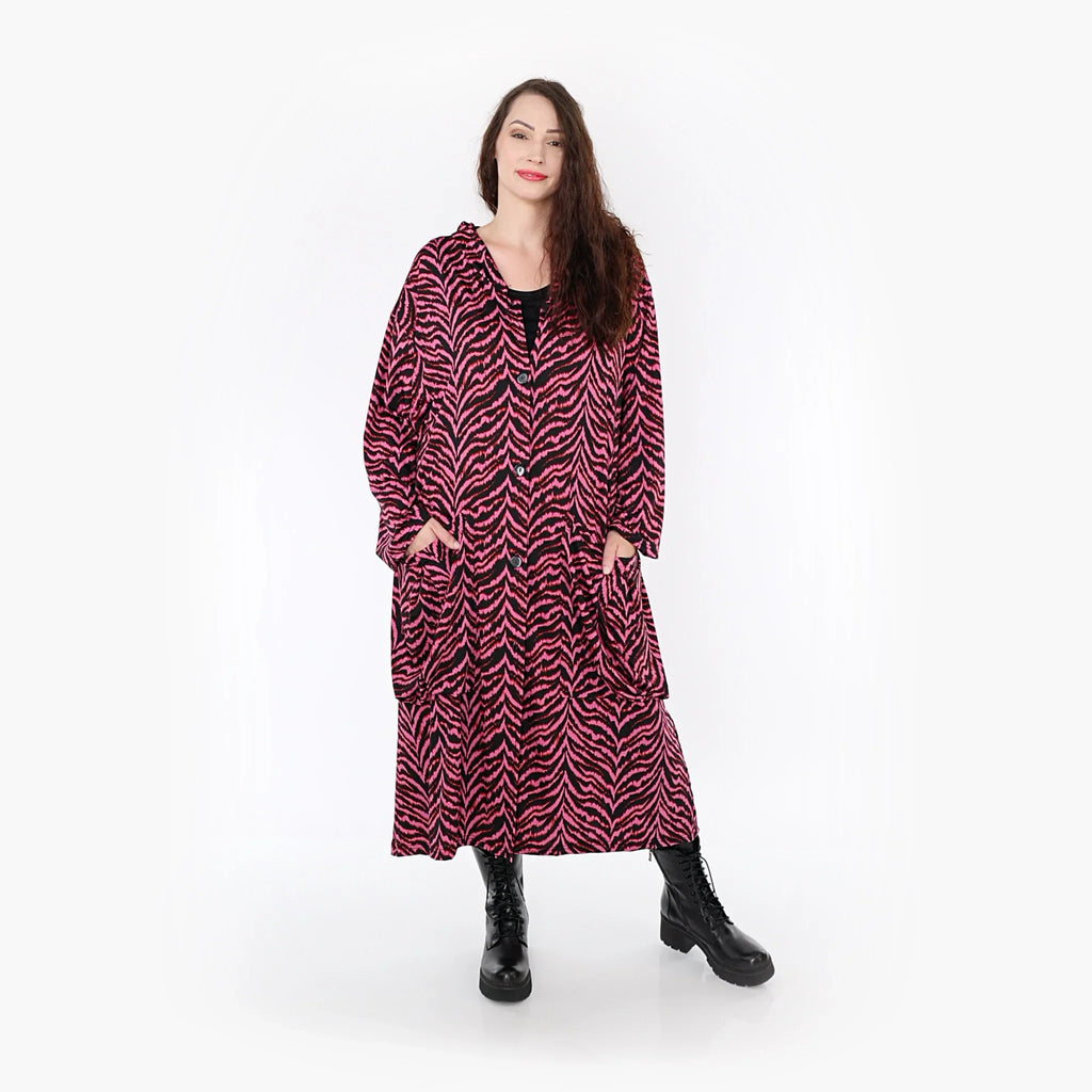 AKH Fashion Mantel 6976 Hania, Fuchsia/Schwarz