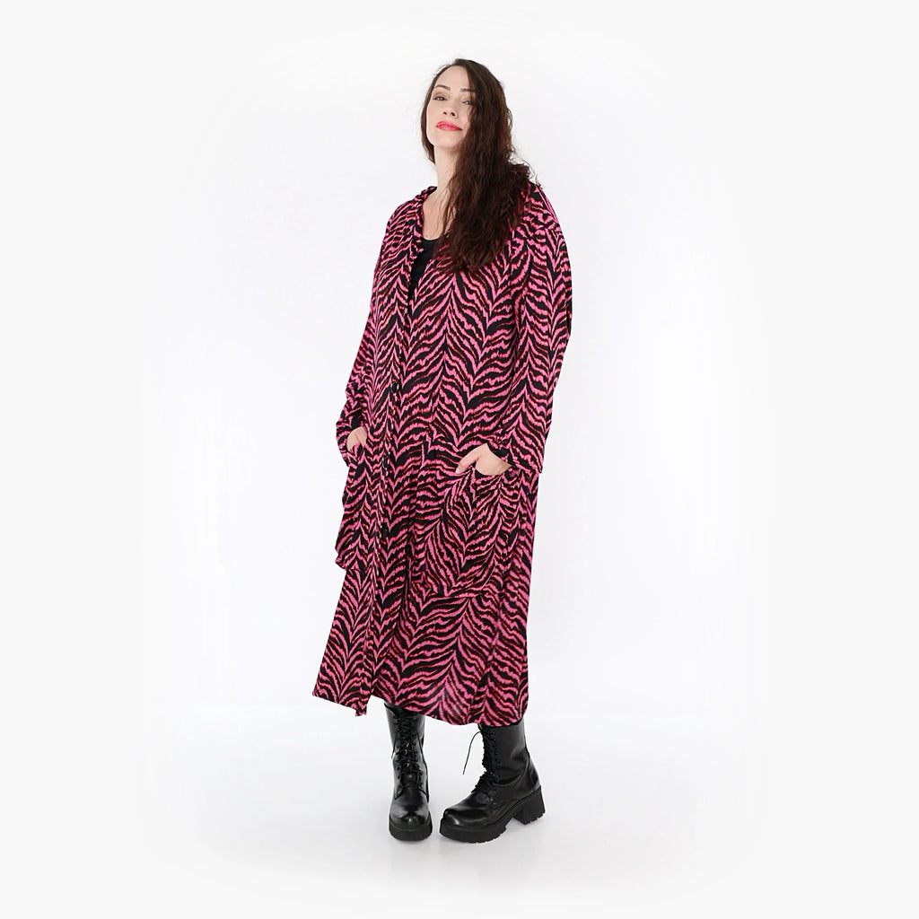 AKH Fashion Mantel 6976 Hania, Fuchsia/Schwarz