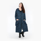 AKH Fashion Mantel 6976 Hania, Petrol/Schwarz