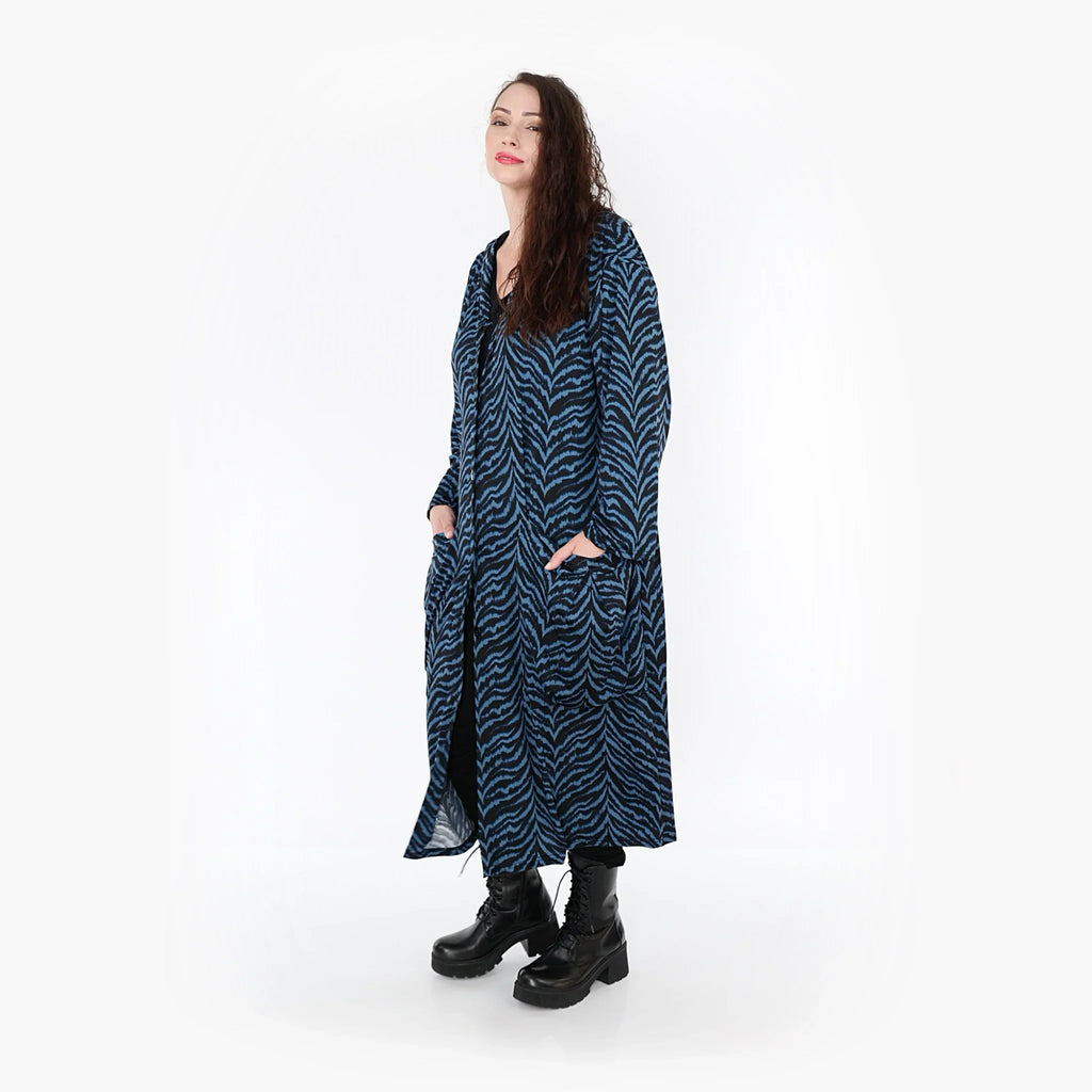 AKH Fashion Mantel 6976 Hania, Petrol/Schwarz