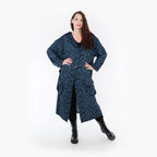 AKH Fashion Mantel 6976 Hania, Petrol/Schwarz