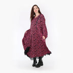 Robe AKH 6984, fuchsia-noir