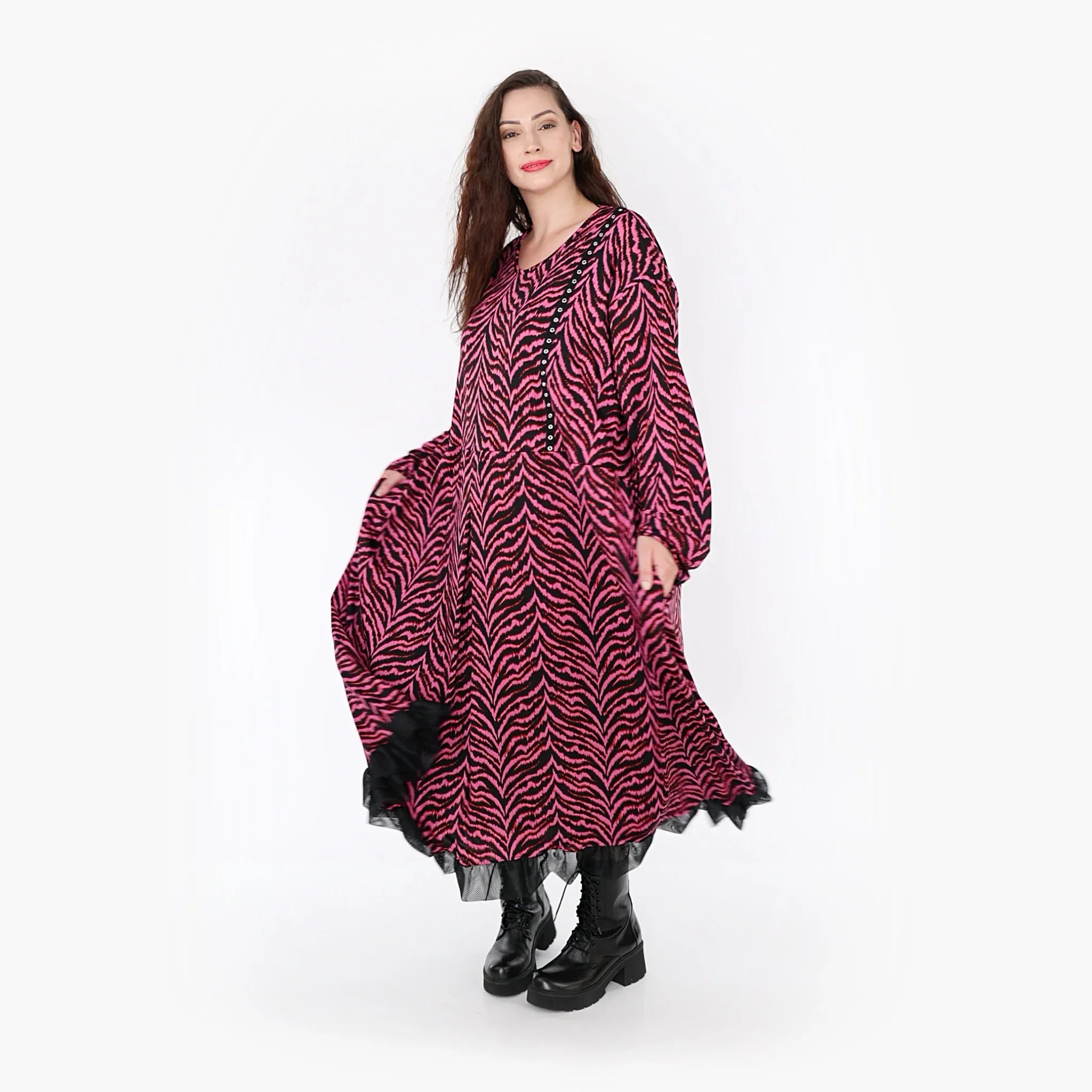 Robe AKH 6984, fuchsia-noir