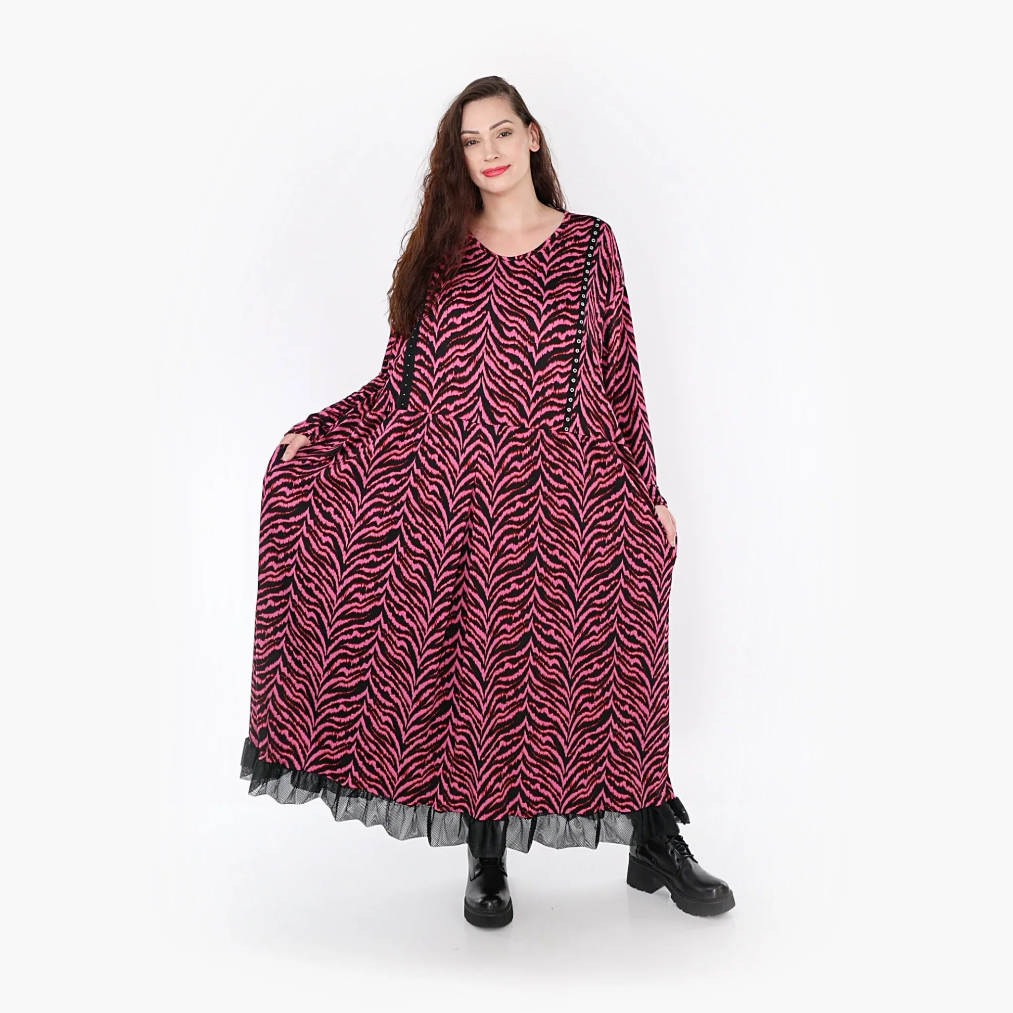 Robe AKH 6984, fuchsia-noir