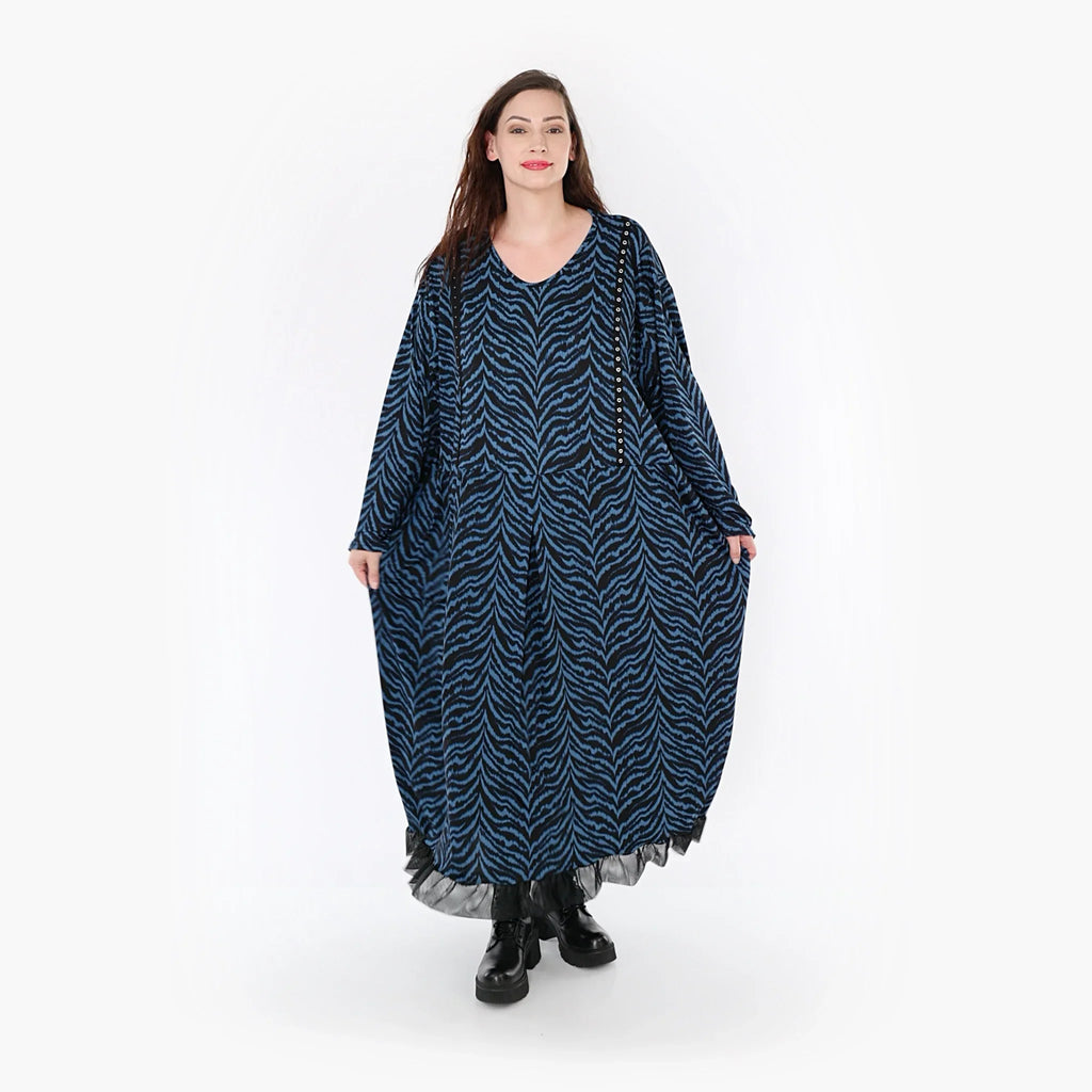 AKH Fashion Kleid 6984 Hania, Petrol/Schwarz